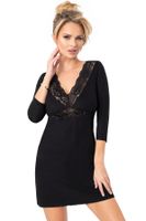 Noční košilka Donna Margo - viskóza Černá 2XL(44)