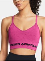 Růžová dámská sportovní podprsenka Under Armour UA Seamless Low Long Htr