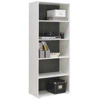 Hom`in REGÁL, antracitová, biela, 75/185,6/40 cm