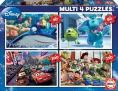 Disney Pixar Mix 4v1 - puzzle z kategorie 15 - 60 dílků