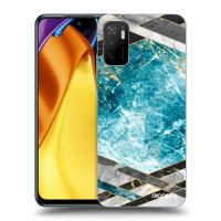Silikónový čierny obal pre Xiaomi Poco M3 Pro 5G - Blue geometry