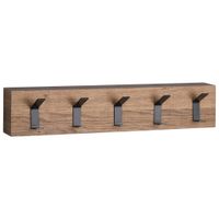 VEŠIAKOVÝ PANEL, čierna, farba duba, 50/10/5 cm