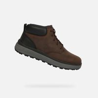 Ciemnobrązowe męskie botki Geox Granito + Grip