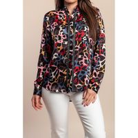 Top S Leopard Printom Za Veće Veličine, Crni