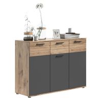 MID.YOU KOMODA, sivá, farba duba, 120/87/40 cm