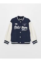 LC Waikiki Kids Printed Long Sleeve Girls' College Jacket