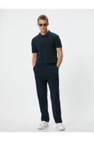 Koton Polo Neck T-Shirt Slim Fit Buttoned Short Sleeve