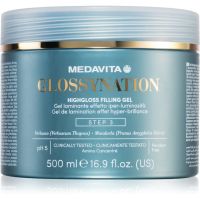 Medavita Glossynation Highgloss Filling Gel gel za lase laminovací gel se zrcadlovým efektem 500 ml