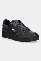 Tommy Jeans sneakers din piele TJW RETRO BASKET SNEAKER culoarea negru, EN0EN02839