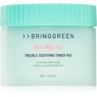 BRINGGREEN Tea Tree Cica Trouble Soothing Toner Pad tonisierende Pads mit beruhigender Wirkung 90 St.