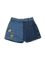 Cotton Denim Shorts W/ Logo Patch