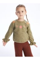 LC Waikiki Crew Neck Embroidered Baby Girl Knitwear Sweater