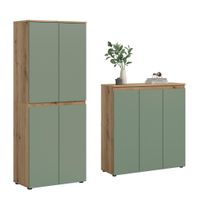 Livetastic PREDSIEŇOVÁ SKRIŇA, farba duba, sivozelená, 190/175/37 cm