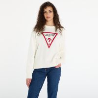 Sweter Guess Jeans Ls Cn Big Triangl Cream S