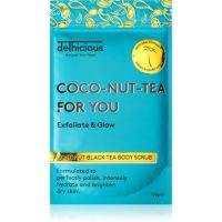 delhicious COCO-NUT-TEA FOR YOU COCONUT BLACK TEA зволожуючий пілінг для тіла для сухої та чутливої шкіри 100 гр