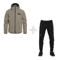 HORSEFEATHERS Pánske bike kombo (bunda + nohavice) BEIGE