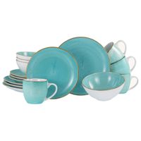 Creatable KOMBINOVANÝ SERVIS Vintage Nature Aqua 16-dielne
