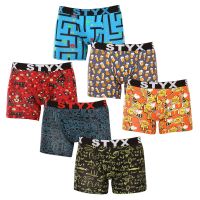 6PACK pánské boxerky Styx long art sportovní guma vícebarevné (6U12697124/2) L