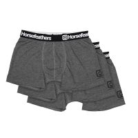 Bokserki Horsefeathers Dynasty 3-Pack Boxer Shorts Heather Anthracite S