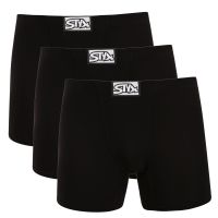 3PACK pánské boxerky Styx long klasická guma černé (3FN0960) XL