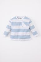 DEFACTO Baby Boy Crew Neck Striped Long Sleeve T-Shirt