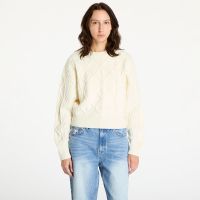 Sweter Wrangler Cable Knit Sweater Worn White XS