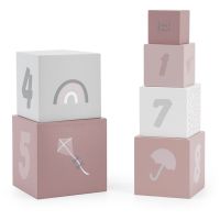 Label Label Stacking Blocks Numbers Würfel aus Holz Pink 18m+ 1 St.