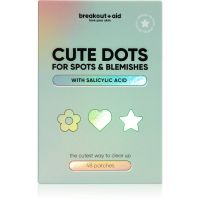 breakout + aid Cute Dots For Spots and Blemishes локальний догляд проти акне з саліциловою кислотою 48 кс