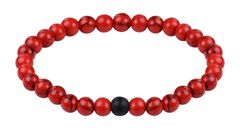 Troli Obrúbený náramok z červeného howlitu a onyxu 18 cm
