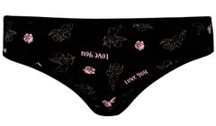 Women's panties Frogies Black Pink Rose