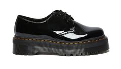 Dr. Martens 1461 Quad Patent Leather Platform Bărbați - Încălțăminte Dr. Martens - Negru - DM26647001-6.5 - Size: 6.5