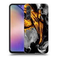 Silikónový čierny obal pre Samsung Galaxy A54 5G A546B - Black Gold