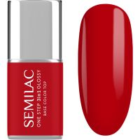 Semilac One Step 3in1 Glossy гелевий лак для нігтів відтінок 530 Scarlet 7 мл