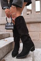 Boto Női Csellagázó Bakancs Eco Szövettel Fekete Esmira