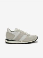 Light grey men's sneakers with suede details Geox - Men's