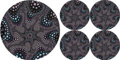 Bertoni Home Unisex's 1+4 Round Table Pads Set Octopus