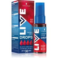 Schwarzkopf LIVE Drops izpiralna barvna senca odtenek Fiery Red 30 ml