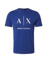 ARMANI EXCHANGE Majica  kobalt plava / bijela