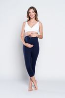 3/4 Maternity Leggings, Third Trimester - Dark Blue