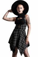 Damenrock KILLSTAR - Dazed & Confused Strumpfhalter - ASH TARTAN XS