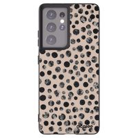 Silikónový čierny obal pre Samsung Galaxy S21 Ultra 5G G998B - Dots