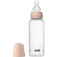 BIBS Anti-Colic Baby Bottle Silicone antikoliková lahev se silikonovým dudlíkem Blush 270 ml