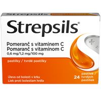 STREPSILS Pomaranč s Vitamínom C 24 pastiliek
