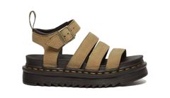Dr. Martens Blaire Tumbled Nubuck Leather Sandals Ženy - Obuv Dr. Martens - Hnědá - DM31735439-6.5 - Size: 6.5