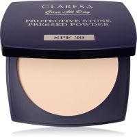 Claresa Care All Day Protective Stone Pressed Powder puder za učvršćivanje SPF 30 nijansa Universal 10 g