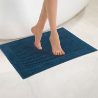 Zwoltex Unisex's Velour Bath Mat Carlo Navy Blue