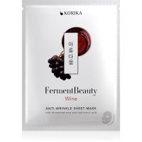 KORIKA FermentBeauty Anti-wrinkle Face Sheet Mask with Fermented Wine and Hyaluronic Acid mască facială de pânză cu efect anti-rid, cu vin fermentat ș
