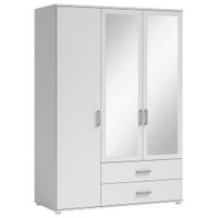 Carryhome ŠATNÍKOVÁ SKRIŇA, biela, 125/190/51 cm