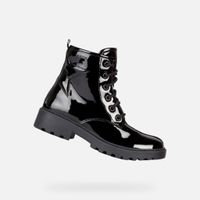 Black Girls Ankle Boots Geox Casey - Girls