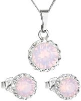 Evolution Group - Pavona Souprava šperků se Swarovski krystaly 39152.7 rose opal (náušnice, řetízek, přívěsek)